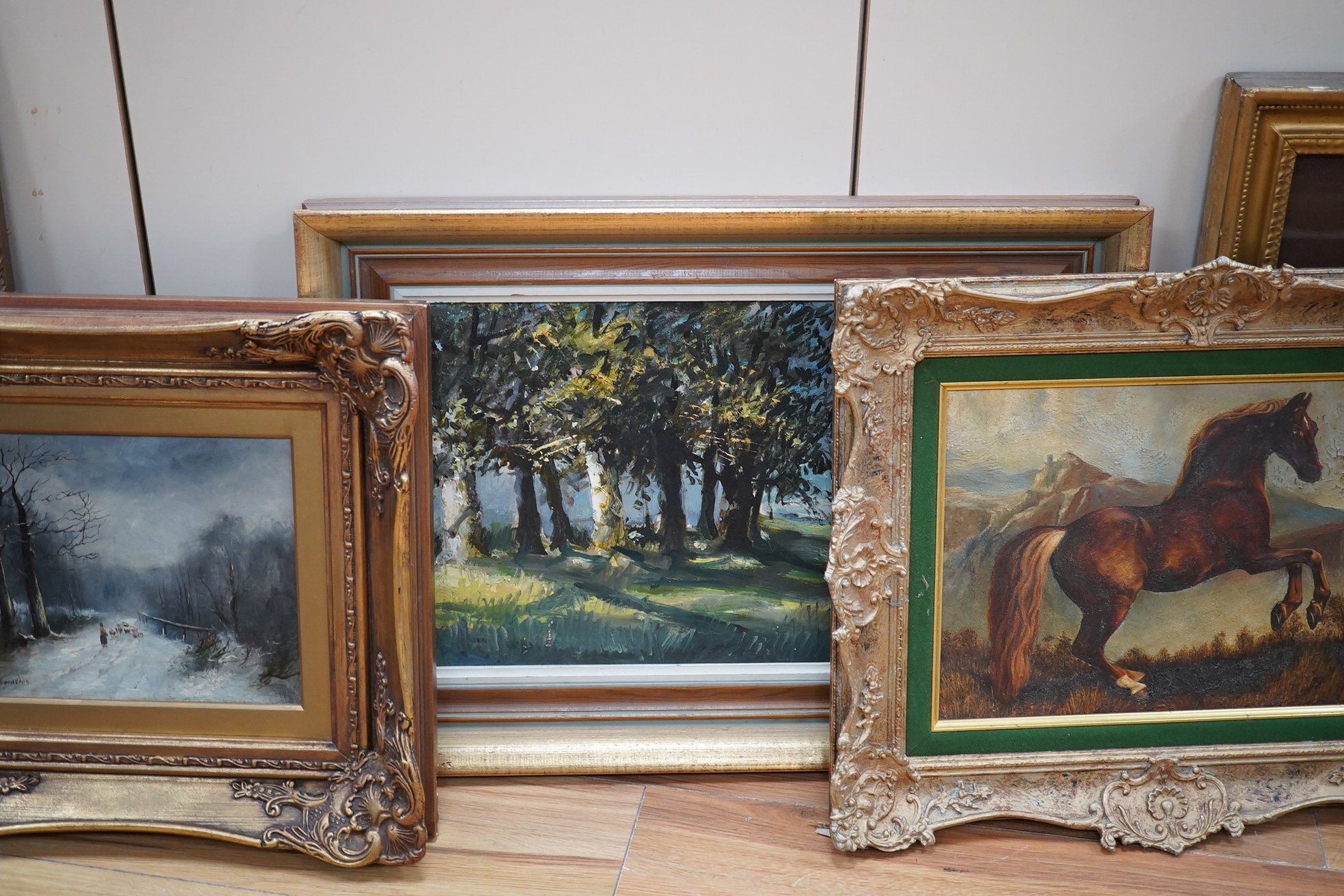 Patricia Prentice (1923 - 2006), two watercolours, Rural landscapes, each signed, largest 37 x 51cm. Condition - fair to good